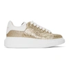 ALEXANDER MCQUEEN ALEXANDER MCQUEEN GOLD GLITTER OVERSIZED SNEAKERS