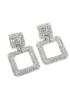 ALESSANDRA RICH ALESSANDRA RICH SQUARE CLIP ON EARRINGS