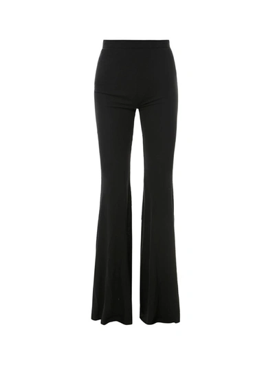 Balmain High-waisted Flare Silk Crepe Trousers - 黑色 In Black