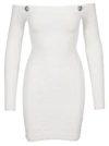 BALMAIN BALMAIN OFF THE SHOULDER KNITTED DRESS