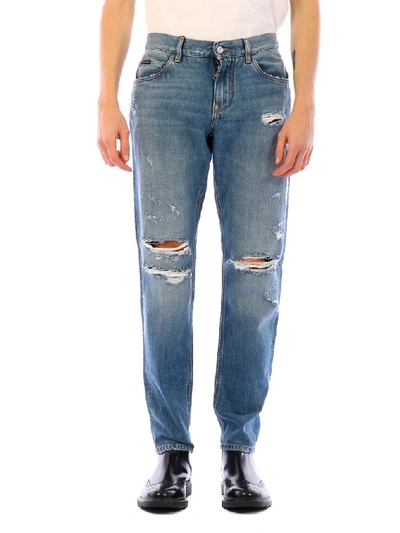 Dolce & Gabbana Skinny Jeans In Blu Denim