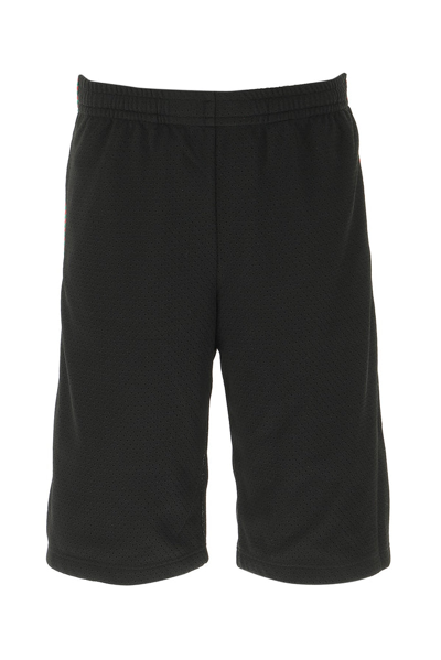 Gucci Patch Detail Mesh Shorts In Black