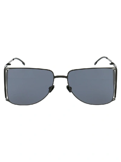 Mykita Helmut Lang Hl002 Squared Sunglasses In Black,fluo