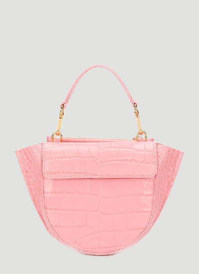 Wandler Hortensia Mini Crocodile-effect Leather Bag In Pink