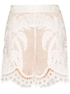 ZIMMERMANN FLORAL LACE SHORTS