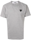 Comme Des Garçons Play Grey Heart Patch T-shirt In Grey