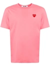 COMME DES GARÇONS PLAY EMBROIDERED HEART REGULAR FIT T-SHIRT