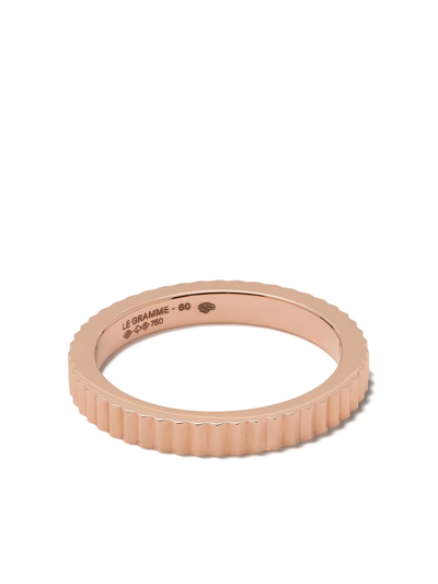 Le Gramme 18kt Red Gold 5g Guilloche Ring