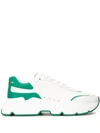 Dolce & Gabbana Dolce And Gabbana White And Green Daymaster Sneakers In White