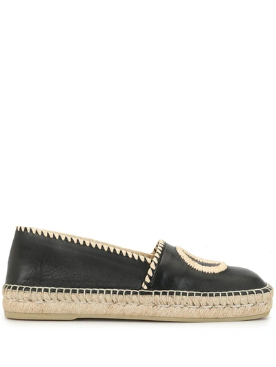 Gucci Miguel Gg Black Leather Espadrilles