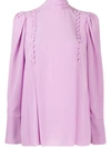 Givenchy Buttoned Detail Blouse In Purple