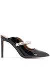 Kurt Geiger Duke Patent High Heel Mules In Black