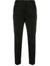 Blanca Vita Contrast Side Seam Trousers In Black