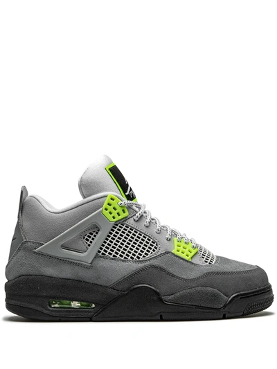 Jordan Air  4 Retro Se Neon Trainers In Cool Grey/wolf Grey/anthracite/volt