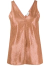 FORTE FORTE METALLIC SLEEVELESS TOP