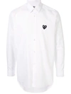 Comme Des Garçons Play Embroidered Logo Shirt In White