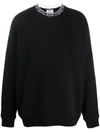 Acne Studios Black Jacquard Logo Sweatshirt