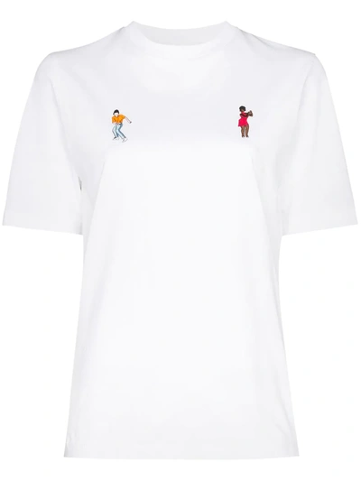 Kirin White Dancer Embroidered T-shirt