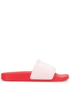 Msgm Women's Logo Pool Slide Sandals In Red
