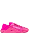 Dolce & Gabbana Slip On Ns1 In A Mix Of Materials In Pink