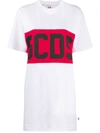 Gcds Logo T-shirt Dress In White