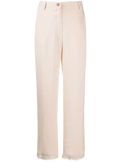 NANUSHKA THEO FRAYED STRAIGHT-LEG TROUSERS