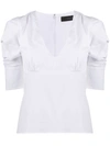 FEDERICA TOSI RUCHED SHORT-SLEEVE TEE