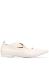 UMA WANG CRISSCROSS STRAP POINTED TOE BALLERINAS