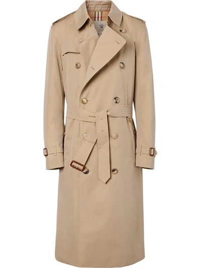 Burberry The Kensington Heritage Long Trench Coat In Miele