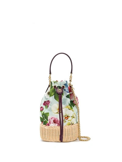 Dolce & Gabbana Small Dg Millennials Bag In Canvas With Floral Print