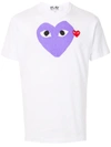 Comme Des Garçons Play Logo Print T-shirt In White