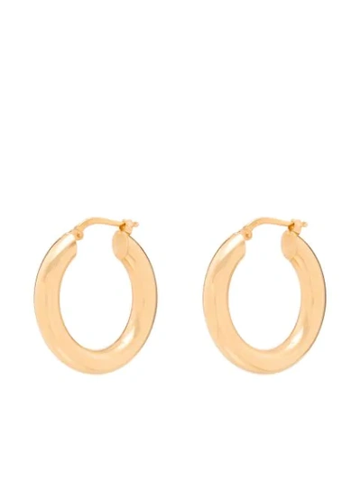 Jil Sander Hoop Earrings In Gold
