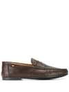 BALLY WOVEN-VAMP PENNY LOAFERS