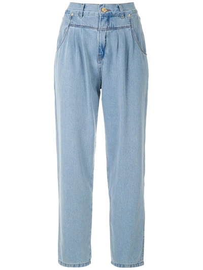 Amapô Renata Pleated Jeans In Blue