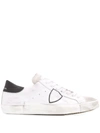 Philippe Model Distressed Effect Low-top Sneakers In White