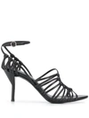 3.1 Phillip Lim Lily Knotted Leather Sandals In Black