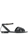 SAINT LAURENT TRIBUTE BUCKLED SANDALS