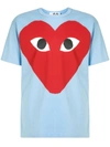 Comme Des Garçons Play Big Heart Cotton-jersey T-shirt In Blue