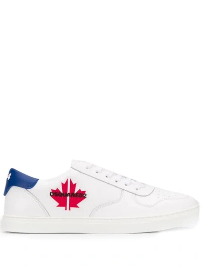 Dsquared2 Maple Gym Sneakers In White Leather