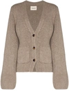 Khaite Scarlet Cashmere-blend Cardigan In Barley