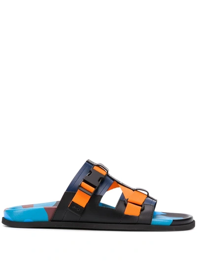Valentino Garavani Men's Camouflage Double-strap Slide Sandals
