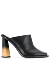 GIVENCHY SPRAY-PAINTED WOODEN HEEL MULES