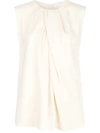 The Row Sleeveless Flared Blouse In White