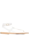 Ancient Greek Sandals Estia Leather Sandals In White