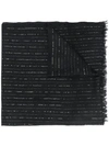 SAINT LAURENT SEQUIN-EMBROIDERED SCARF