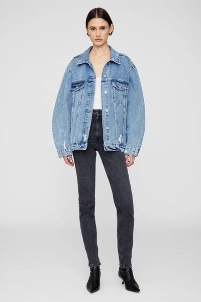 Anine Bing Rory Denim Jacket In Blue