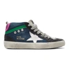 GOLDEN GOOSE BLUE DENIM MID STAR trainers