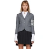 Thom Browne 4-bar Plain Weave Suiting Jacket In Grey