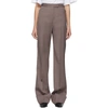 LEMAIRE LEMAIRE TAUPE WOOL STRAIGHT TROUSERS