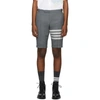 THOM BROWNE THOM BROWNE GREY 4-BAR WOOL SHORTS